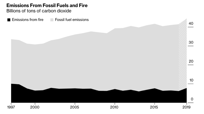 Emisiones de CO2 en incendios forestales