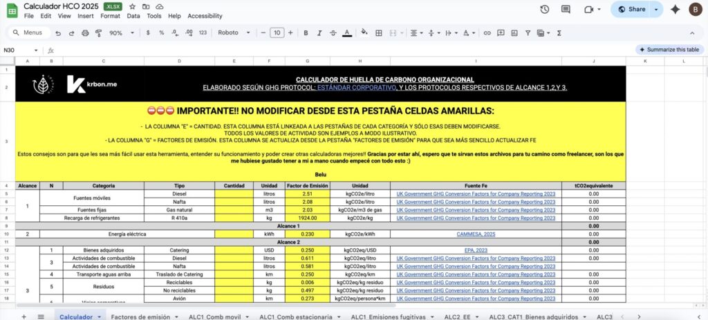 Calculador de huella de carbono de productos