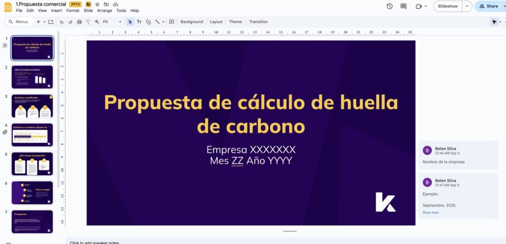 propuesta comercial para calculo de huella de carbono